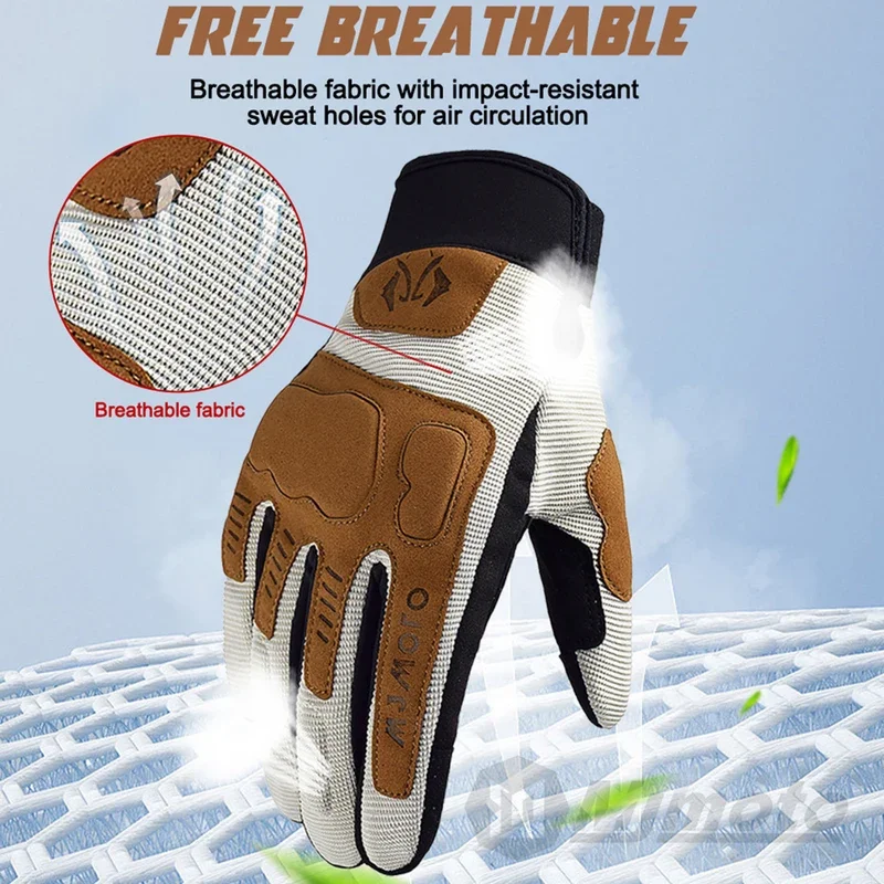 MJMOTO Pro Summer Windproof Motorbike Gloves with Touchscreen & Carbon Fiber Protection - Non-Slip Breathable for All Weather
MJMOTO Pro Summer Windproof Motorbike Gloves with Touchscreen & Carbon Fiber Protection - Non-Slip Breathable for All Weather