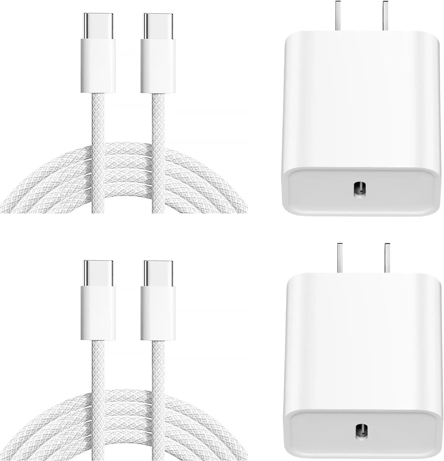 2Pack 20W USB C Fast Charger Block with 6FT Type-C Cable 60W for iPhone 17/16/15 Series, iPad Pro, AirPods Pro
2Pack 20W USB C Fast Charger Block with 6FT Type-C Cable 60W for iPhone 17/16/15 Series, iPad Pro, AirPods Pro