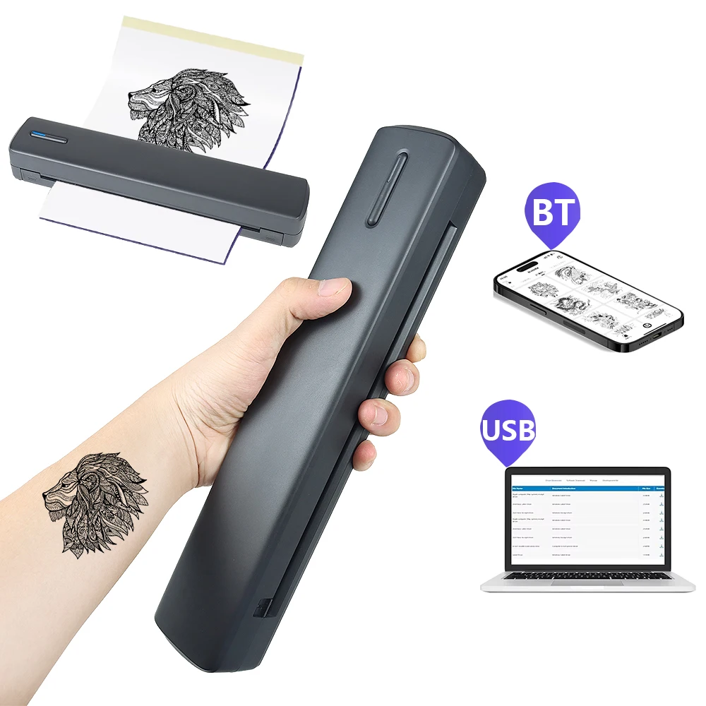 Factory Portable Tattoo Printer Bluetooth Thermal Copier Machine Compatible Android Mini Portable Transfer Thermal Copier
Factory Portable Tattoo Printer Bluetooth Thermal Copier Machine Compatible Android Mini Portable Transfer Thermal Copier