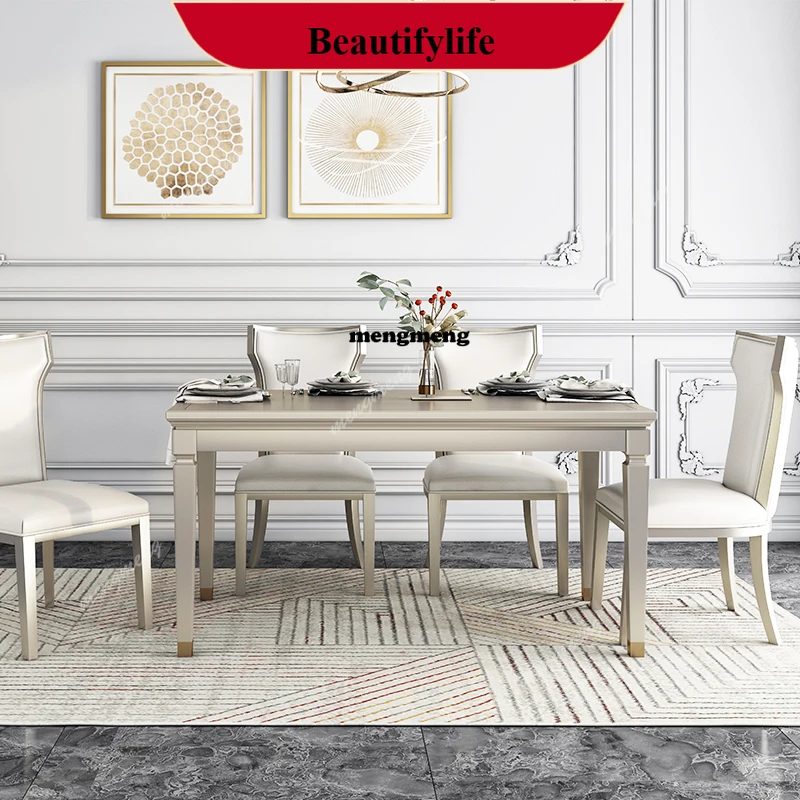 B178 Light Luxury European Dining Table Modern Romantic High Quality Aesthetics Unusual Table Lounge Mesas De Jantar Home Furnit
B178 Light Luxury European Dining Table Modern Romantic High Quality Aesthetics Unusual Table Lounge Mesas De Jantar Home Furnit