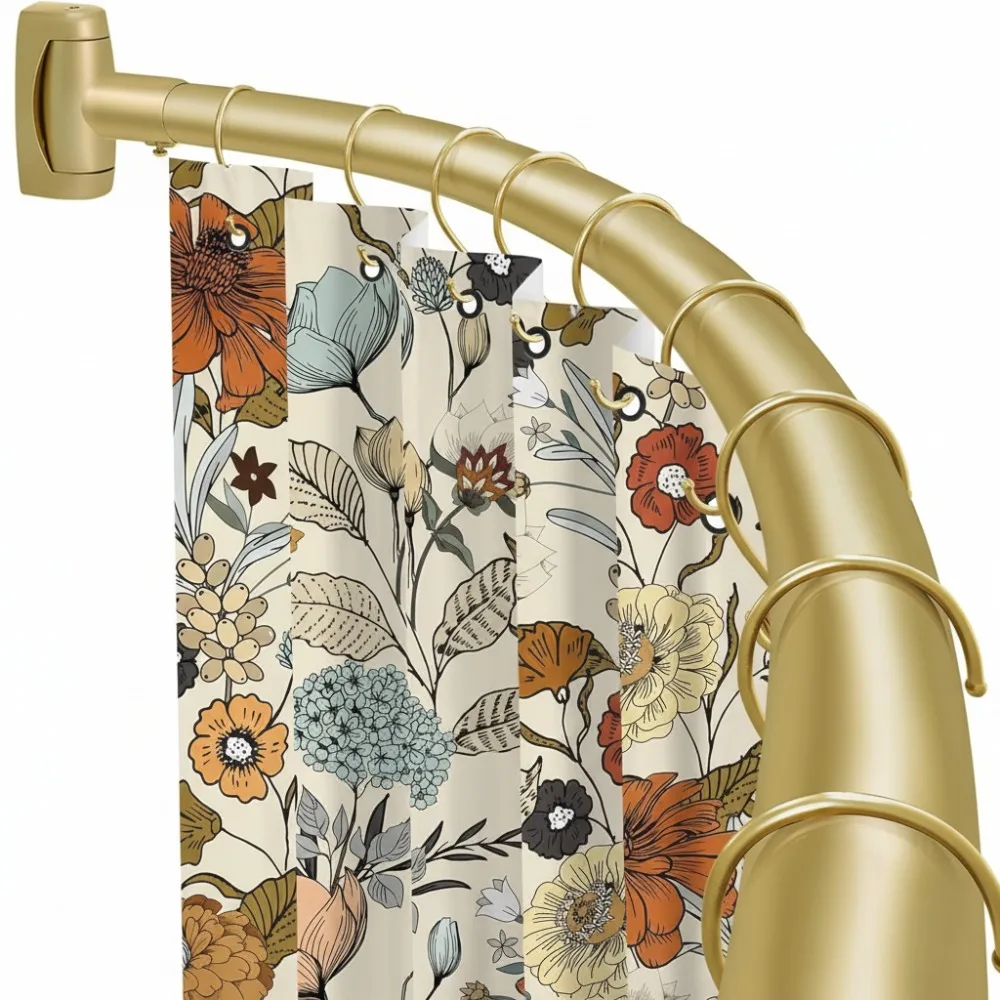 Gold Curved Shower Rod 35-82In Adjustable Rustproof Bathroom Bathtub Extra Space Non-Slip Expandable
Gold Curved Shower Rod 35-82In Adjustable Rustproof Bathroom Bathtub Extra Space Non-Slip Expandable