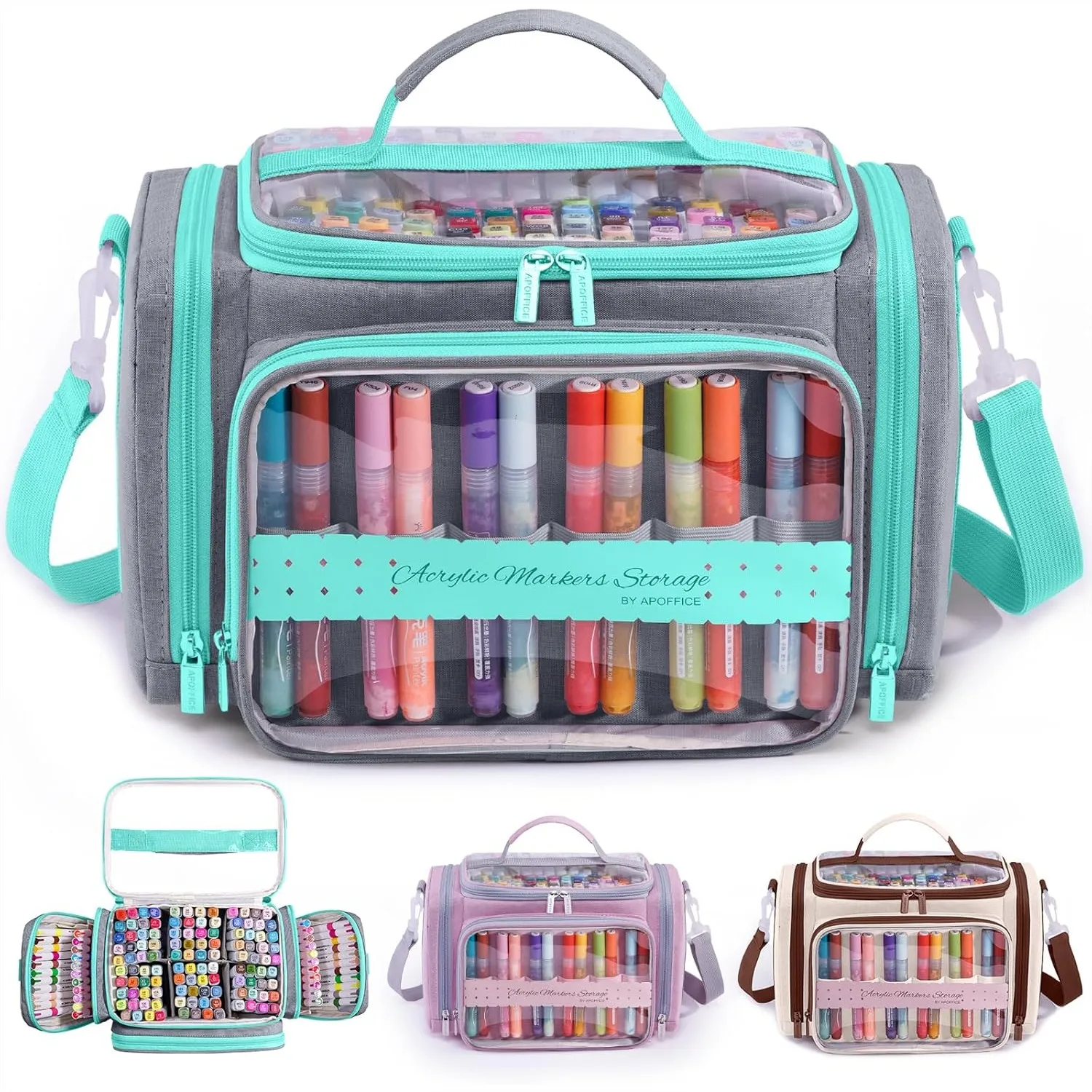 Marker Storage Organizer Case for 180-300 Markers, Large Carrying Bag with Divider, Portable Art Supply Holder
Marker Storage Organizer Case for 180-300 Markers, Large Carrying Bag with Divider, Portable Art Supply Holder