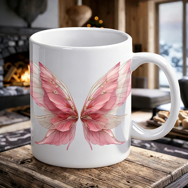 Pink Gold Butterfly Wings Ceramic Mug, coffee cup, milk cup, office tea cup, drinking cup, gift for friends, fade-resistant
Pink Gold Butterfly Wings Ceramic Mug, coffee cup, milk cup, office tea cup, drinking cup, gift for friends, fade-resistant