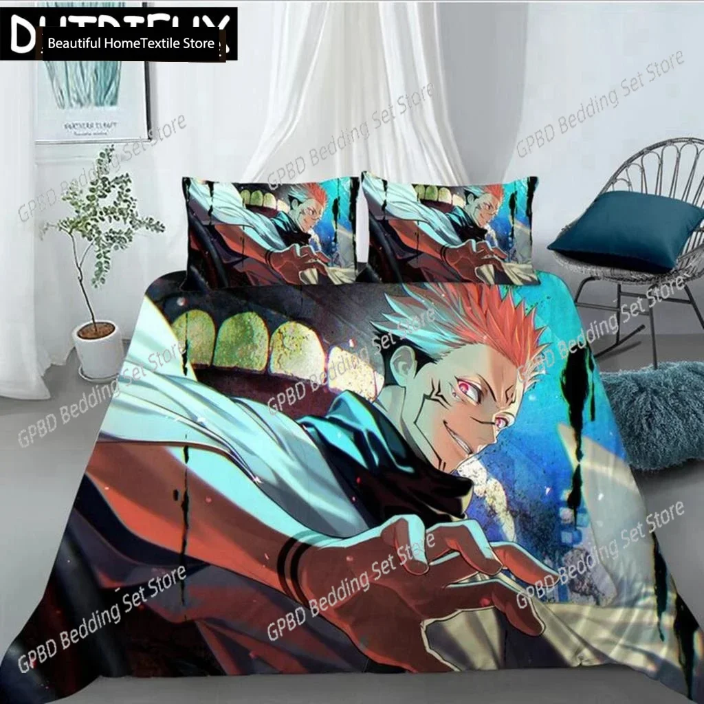 Jujutsu Kaisen Japan Anime Comfortable Duvet Quilt Cover Pillowcase Bedding Set Children Bedroom Decoration Home Textile
Jujutsu Kaisen Japan Anime Comfortable Duvet Quilt Cover Pillowcase Bedding Set Children Bedroom Decoration Home Textile