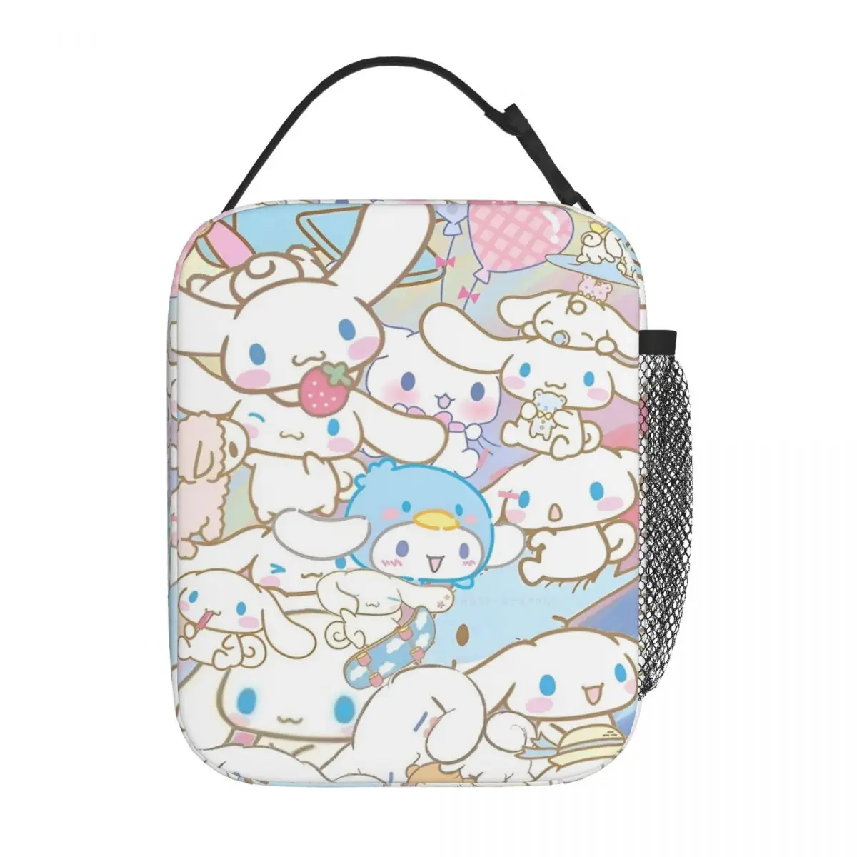 Изолированная сумка для обеда с героями мультфильмов Cinnamoroll Kawaii, сумка для еды, портативный термохолодильник, ланч-боксы для школьного офиса
Изолированная сумка для обеда с героями мультфильмов Cinnamoroll Kawaii, сумка для еды, портативный термохолодильник, ланч-боксы для школьного офиса