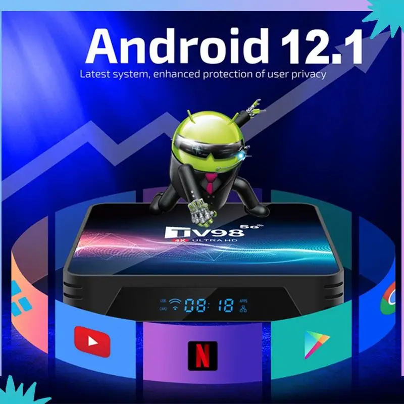 TV98 TV Box 1G + 8G 2,4G и 5G Wi-Fi Allwinner H313 4Kx2k Android 12 Телеприставка TV98 Медиаплеер Прочная вилка европейского стандарта
TV98 TV Box 1G + 8G 2,4G и 5G Wi-Fi Allwinner H313 4Kx2k Android 12 Телеприставка TV98 Медиаплеер Прочная вилка европейского стандарта