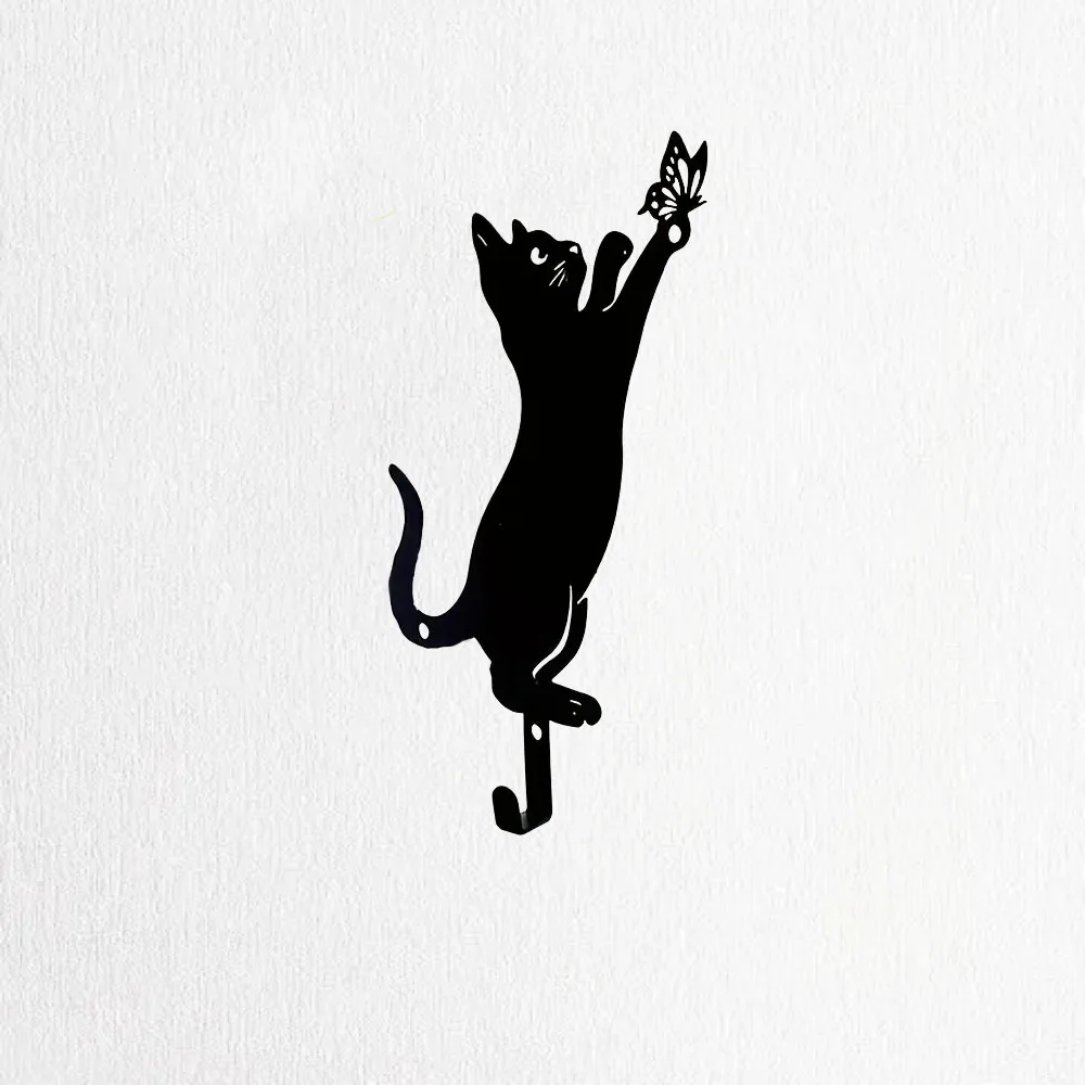 2pcs Black Cat Key Holder For Wall, Coat Rack Wall Mount, Metal Hook Christmas Decor, Funny Cat Gifts For Cat Lovers Women Gift
2pcs Black Cat Key Holder For Wall, Coat Rack Wall Mount, Metal Hook Christmas Decor, Funny Cat Gifts For Cat Lovers Women Gift