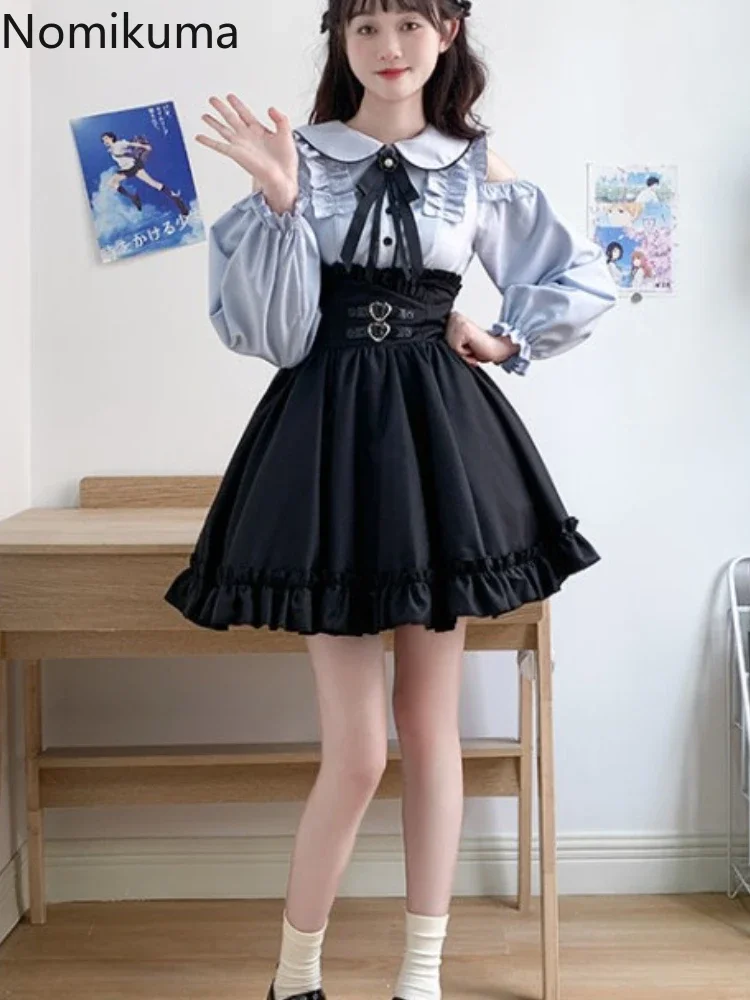 Japanese Blouse for Women 2025 Camisas De Mujer Long Sleeve Off Shoulder Sweet Shirts Bow Ruffles Fashion Summer Blouses Tops
Japanese Blouse for Women 2025 Camisas De Mujer Long Sleeve Off Shoulder Sweet Shirts Bow Ruffles Fashion Summer Blouses Tops