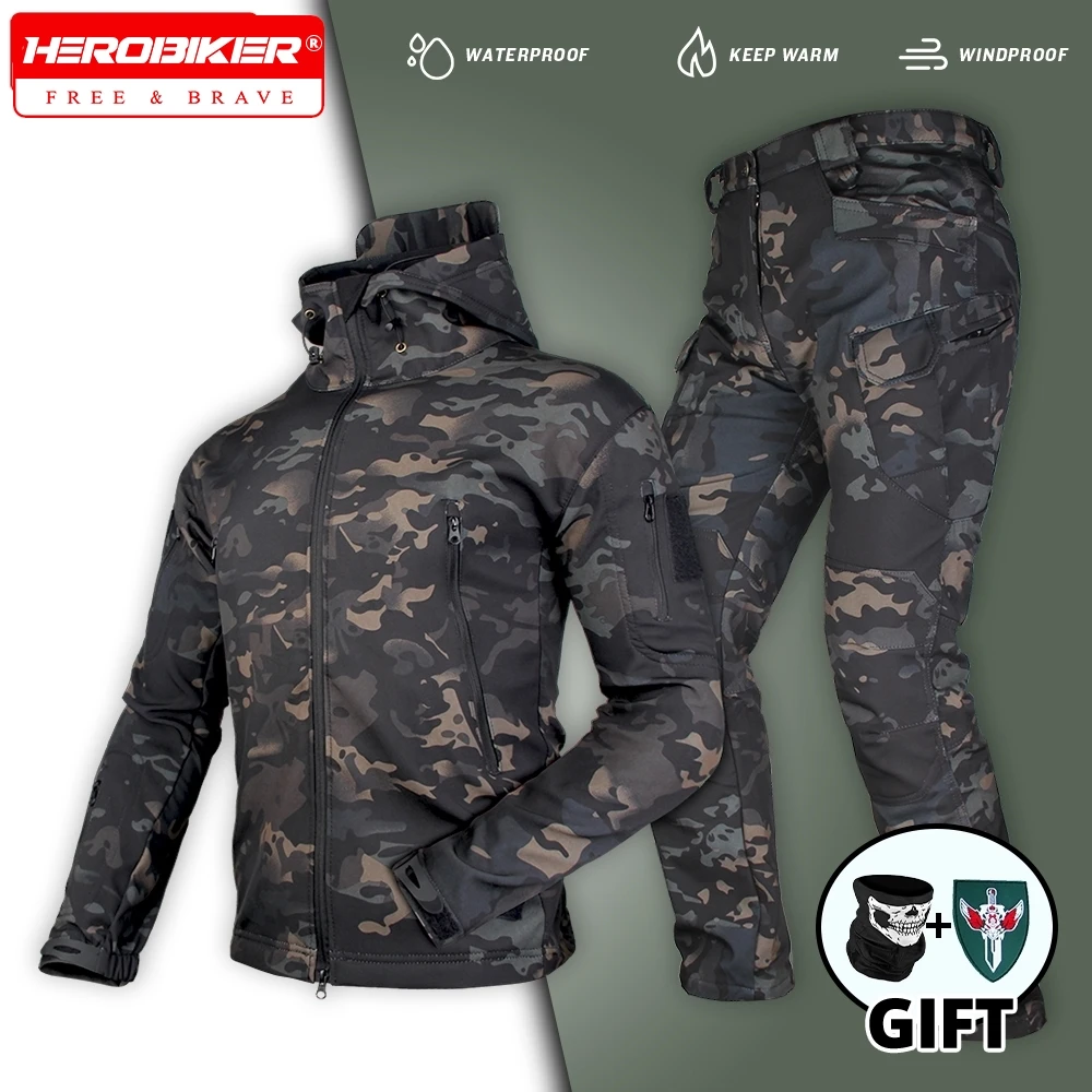 Fishing Suit Set Winter Military Tactical For Men Jacket Suit Outdoor Fishing Waterproof Warm Hiking Tracksuits Set Jacket
Fishing Suit Set Winter Military Tactical For Men Jacket Suit Outdoor Fishing Waterproof Warm Hiking Tracksuits Set Jacket