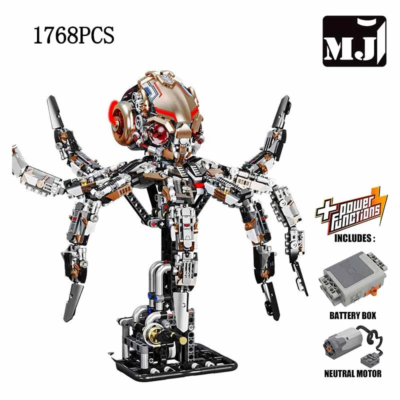 MJ BLOCK Octopus Building Blocks Mechanical Model Educational DIY Desktop Decoration Toy Holiday Gift for Kids Adults,1768 Pcs
MJ BLOCK Octopus Building Blocks Mechanical Model Educational DIY Desktop Decoration Toy Holiday Gift for Kids Adults,1768 Pcs