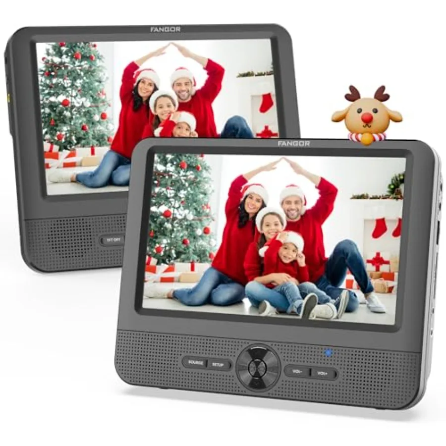 Car headrest DVD player, 7.5-inch dual-screen portable video player with ABS plastic housing, black color, 5-hour battery life
Car headrest DVD player, 7.5-inch dual-screen portable video player with ABS plastic housing, black color, 5-hour battery life
