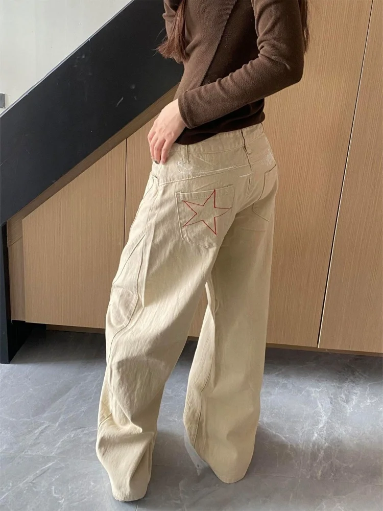 American Retro Large Size Embroidered Letter Knife Jeans Women Loose Straight Leg Pants High Waist Wide Leg Denim Jeans
American Retro Large Size Embroidered Letter Knife Jeans Women Loose Straight Leg Pants High Waist Wide Leg Denim Jeans