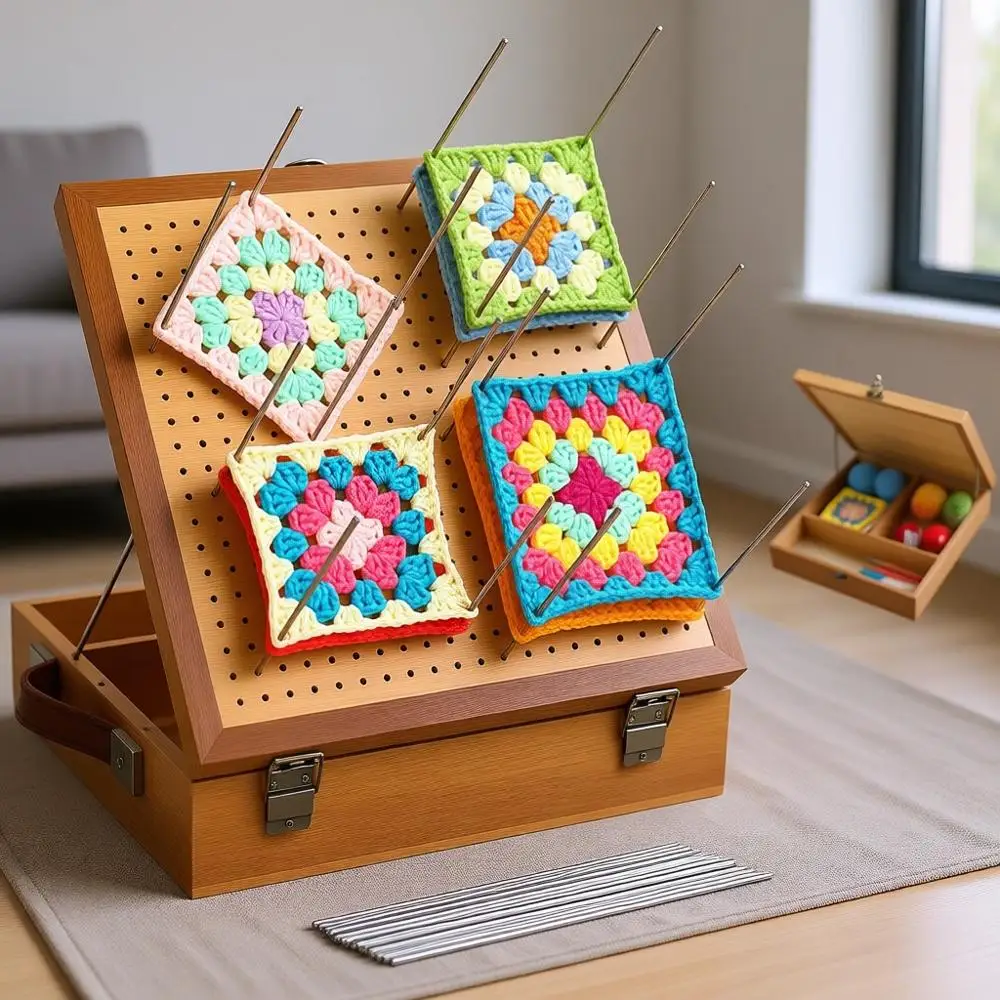 12 Inch Crochet Blocking Board with Storage, Ideal for Acacia and Bamboo Boards, Perfect for Granny Squares and Crochet Projects
12 Inch Crochet Blocking Board with Storage, Ideal for Acacia and Bamboo Boards, Perfect for Granny Squares and Crochet Projects