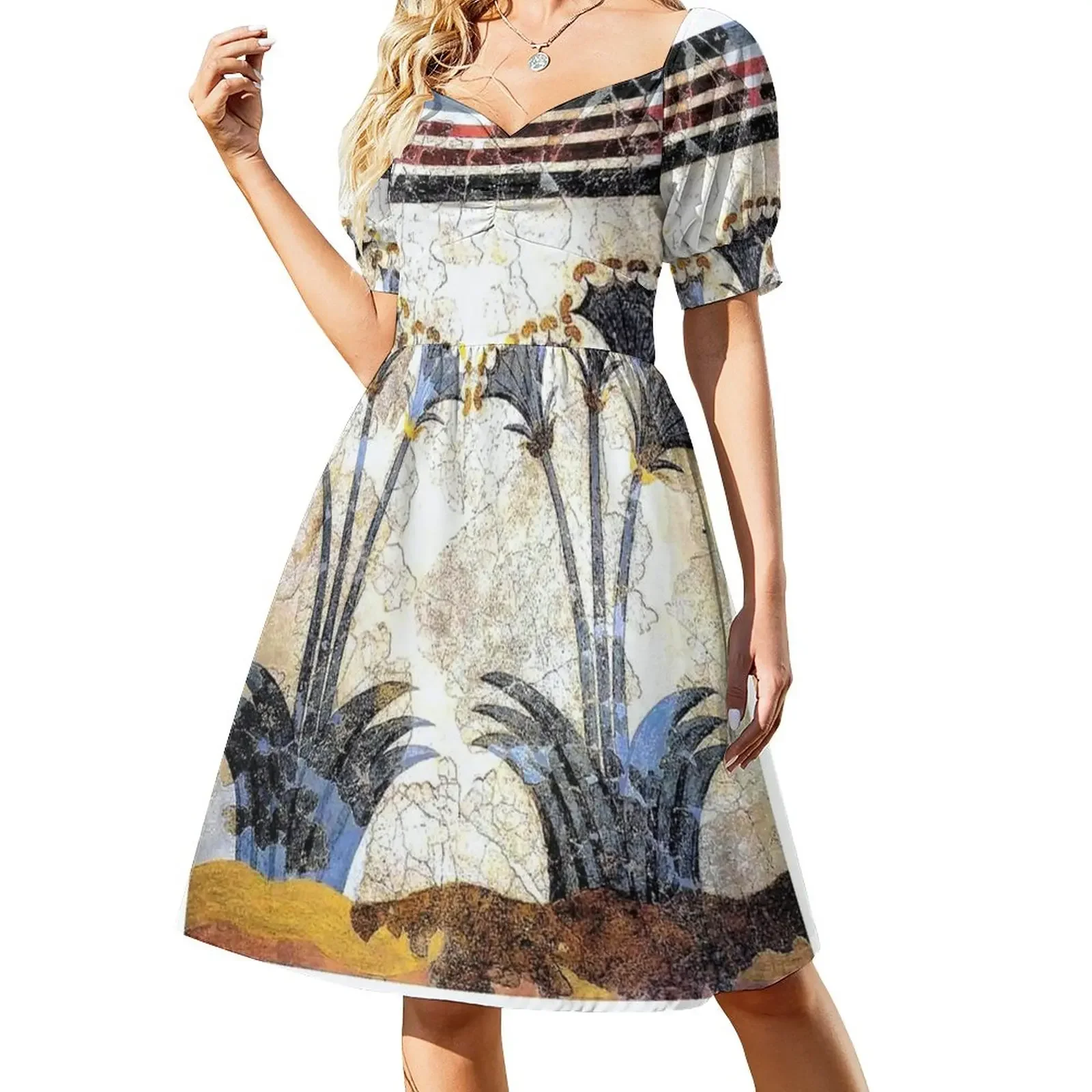 Minoan Sea Daffodils Lilies Fresco Short-Sleeved Dress purple dress women's summer dress 2025 prom 2025
Minoan Sea Daffodils Lilies Fresco Short-Sleeved Dress purple dress women's summer dress 2025 prom 2025