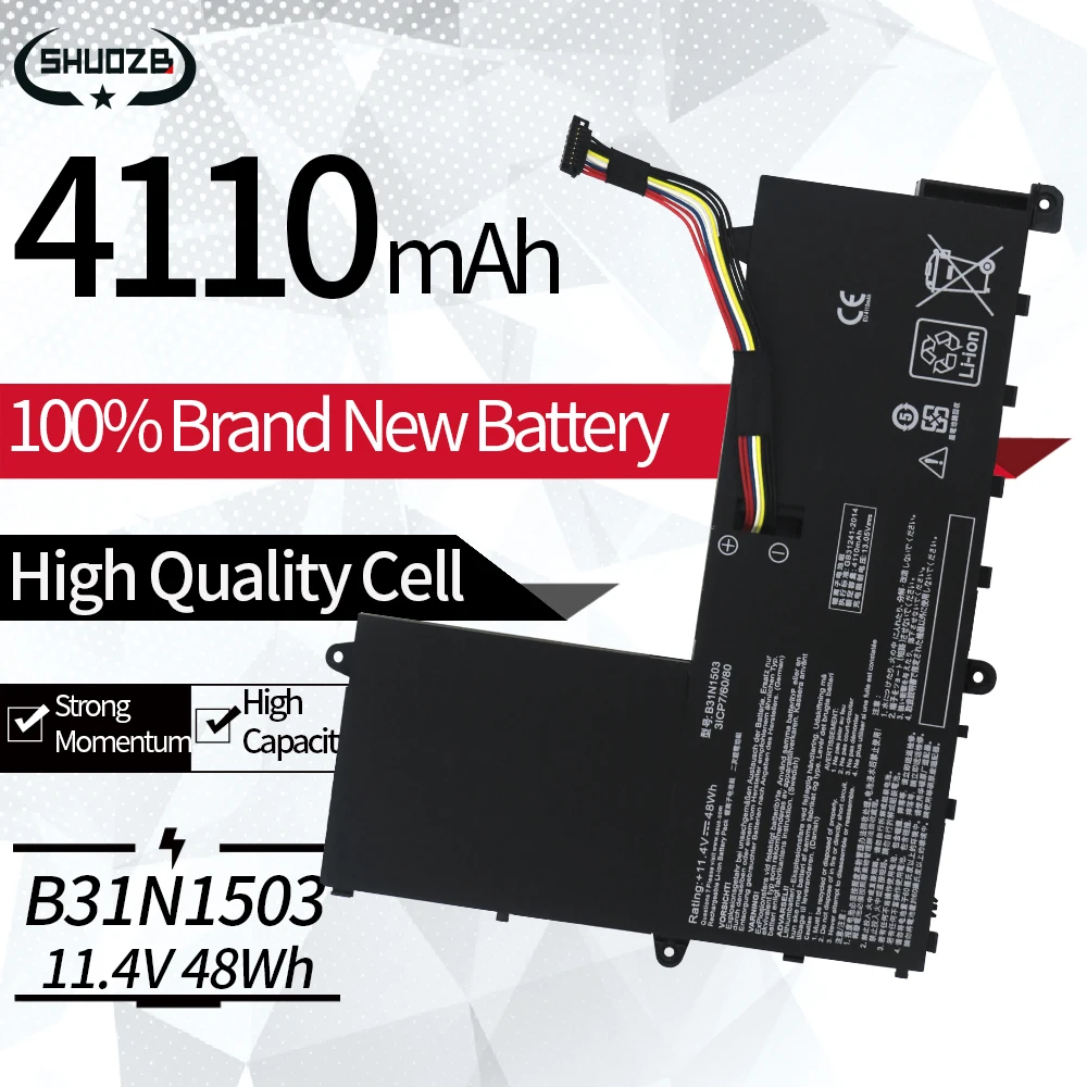 B31N1503 0B200-01690000 Φ R206SA E202SA Аккумулятор для ноутбука ASUS E202SA-1B 11,4 V 48Wh 4110mAh
B31N1503 0B200-01690000 Φ R206SA E202SA Аккумулятор для ноутбука ASUS E202SA-1B 11,4 V 48Wh 4110mAh