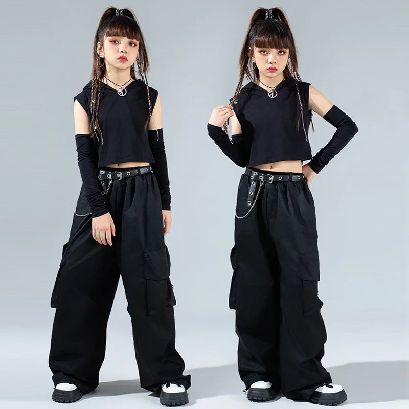 Black Cool Girls Street Dance Fanshion Clothes Kids Jazz Modern Performance Suit Hip Hop Clothing Kpop Stage Wear Summer
Black Cool Girls Street Dance Fanshion Clothes Kids Jazz Modern Performance Suit Hip Hop Clothing Kpop Stage Wear Summer