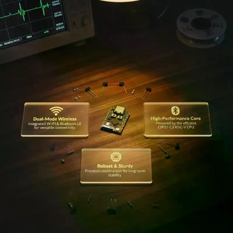 1Pcs ESP32 C3 Super Mini Bluetooth Development Board WiFi Type C Small Form Factor for Embedded System Learning Maker Project
1Pcs ESP32 C3 Super Mini Bluetooth Development Board WiFi Type C Small Form Factor for Embedded System Learning Maker Project