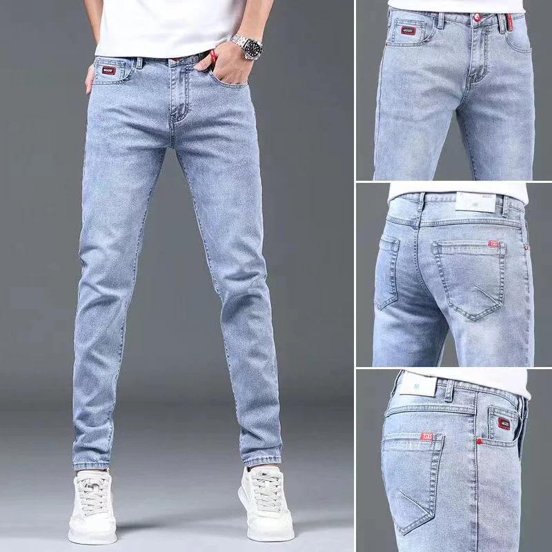 High-End Stretchy Men's Jeans Slim Fit Casual Long Pants Lightweight Denim Versatile Sle Autumn Winter Faion Trend
High-End Stretchy Men's Jeans Slim Fit Casual Long Pants Lightweight Denim Versatile Sle Autumn Winter Faion Trend