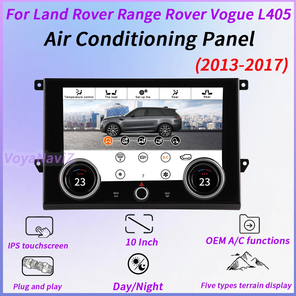 10" IPS Touchscreen For Land Rover Range Rover Vogue L405 2013-2017 OEM A/C Functions Plug And Play Linux System 5 Terrain Modes
10" IPS Touchscreen For Land Rover Range Rover Vogue L405 2013-2017 OEM A/C Functions Plug And Play Linux System 5 Terrain Modes