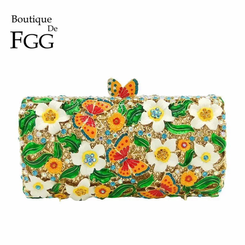 Boutique De FGG (in stock) Flowers & Butterfly Women Crystal Clutch Evening Bag Diamond Minaudiere Handbag Wedding Purse
Boutique De FGG (in stock) Flowers & Butterfly Women Crystal Clutch Evening Bag Diamond Minaudiere Handbag Wedding Purse