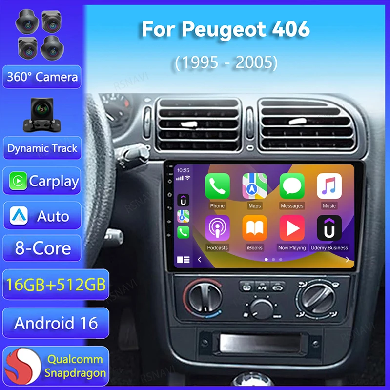 Android 16 Carplay Auto WIFI+4G For Peugeot 406 1995 - 2005 Car Radio Multimedia Video Player Stereo Head Unit BT DSP Autoradio
Android 16 Carplay Auto WIFI+4G For Peugeot 406 1995 - 2005 Car Radio Multimedia Video Player Stereo Head Unit BT DSP Autoradio