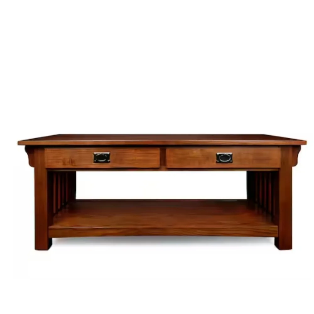 Mission Impeccable Coffee Table for Living Room, Two Drawers and Shelf, Made with Solid Wood
Mission Impeccable Coffee Table for Living Room, Two Drawers and Shelf, Made with Solid Wood