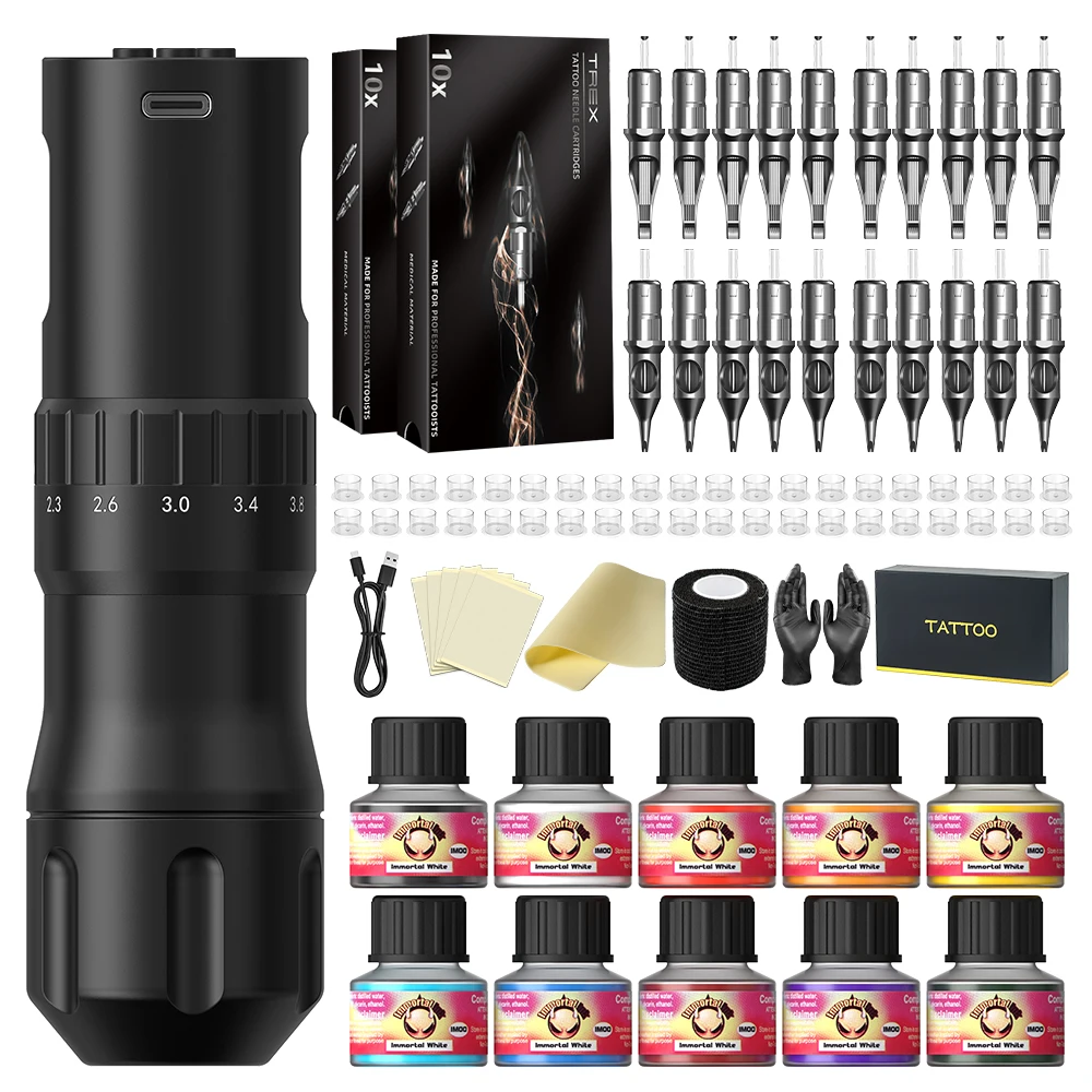 Набор для татуировки T-Rex, беспроводной набор ручек для татуировки, машина для татуировки перманентного макияжа, 7 сегментов, регулируемый ход 2,0-4,2 мм, набор тату-пистолетов
Набор для татуировки T-Rex, беспроводной набор ручек для татуировки, машина для татуировки перманентного макияжа, 7 сегментов, регулируемый ход 2,0-4,2 мм, набор тату-пистолетов