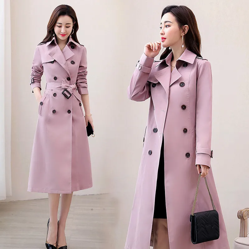 Autumn Winter Women Double Breasted Trench Coats Long With Belt Casual Windbreaker Waterproof Raincoat Business Outerwear R769
Autumn Winter Women Double Breasted Trench Coats Long With Belt Casual Windbreaker Waterproof Raincoat Business Outerwear R769