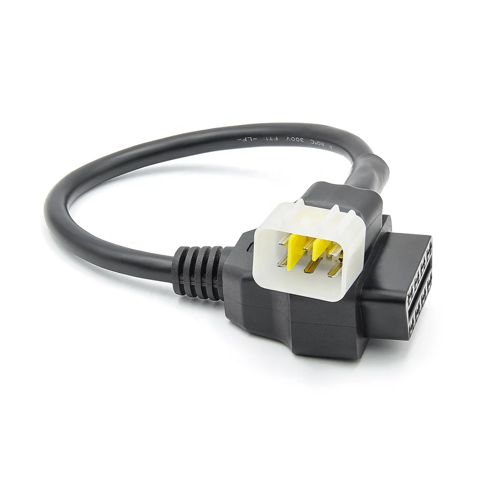 Wholesale 6 Pin to OBD2 16 Pin Adapter for DELPH Motorcycle 6 Pin Adapter Cable for DELPH MOTOR
Wholesale 6 Pin to OBD2 16 Pin Adapter for DELPH Motorcycle 6 Pin Adapter Cable for DELPH MOTOR