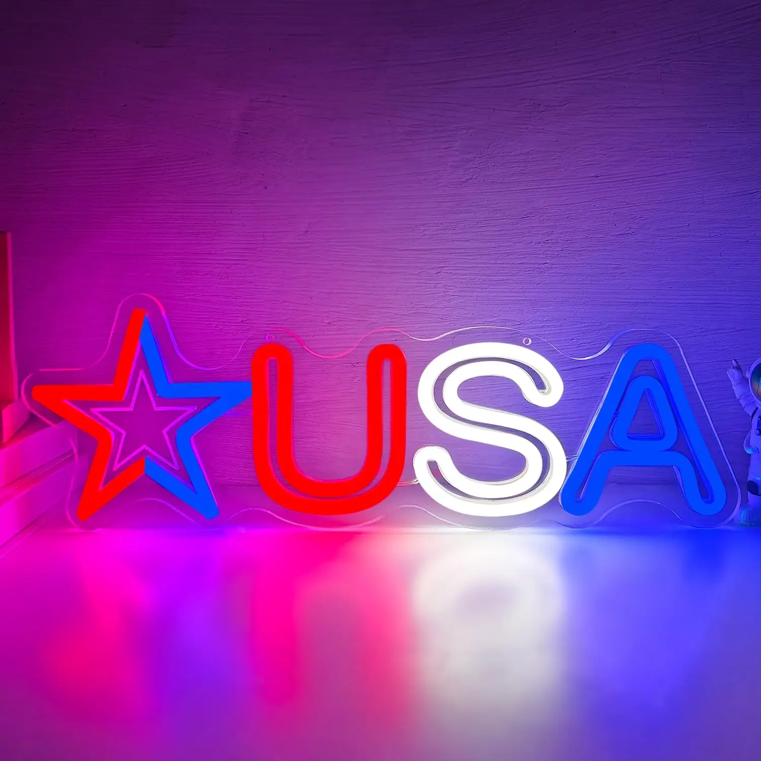 Star USA Neon Sign Independence Day Neon Light Up Sign for Bedroom Living Room USB Powered 4th of July Neon Light Signs Patrioti
Star USA Neon Sign Independence Day Neon Light Up Sign for Bedroom Living Room USB Powered 4th of July Neon Light Signs Patrioti