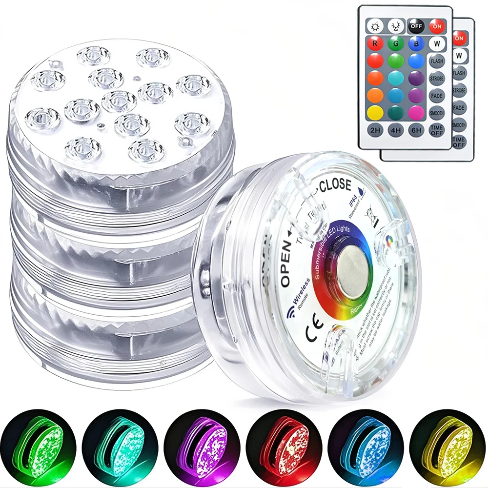 RGB Submersible Pool Light IP68 Waterproof 16 Colors Changing 13LEDs Underwater Light For Swimming Ponds Fountains Decoration
RGB Submersible Pool Light IP68 Waterproof 16 Colors Changing 13LEDs Underwater Light For Swimming Ponds Fountains Decoration