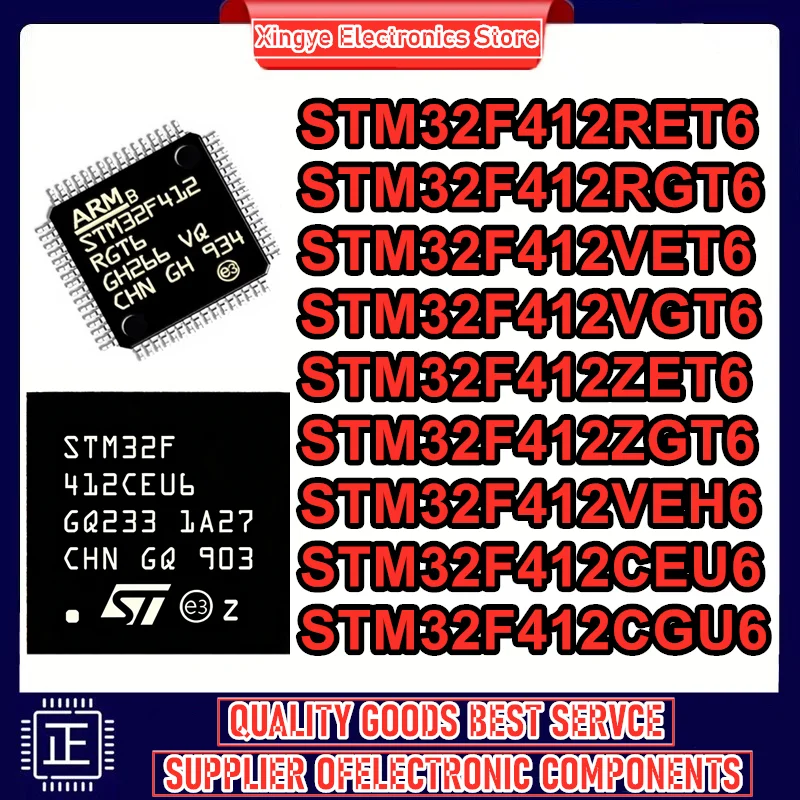 STM32F412RET6 STM32F412RGT6 STM32F412VET6 STM32F412VGT6 STM32F412ZET6 STM32F412ZGT6 STM32F412VEH6 STM32F412CEU6 STM32F412CGU6
STM32F412RET6 STM32F412RGT6 STM32F412VET6 STM32F412VGT6 STM32F412ZET6 STM32F412ZGT6 STM32F412VEH6 STM32F412CEU6 STM32F412CGU6