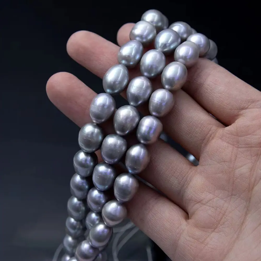 10-11mm Rice Shape Natural Freshwater Pearl Beads Grey Semi-finished Material for Making DIY Necklace Bracelet 1Strand
10-11mm Rice Shape Natural Freshwater Pearl Beads Grey Semi-finished Material for Making DIY Necklace Bracelet 1Strand