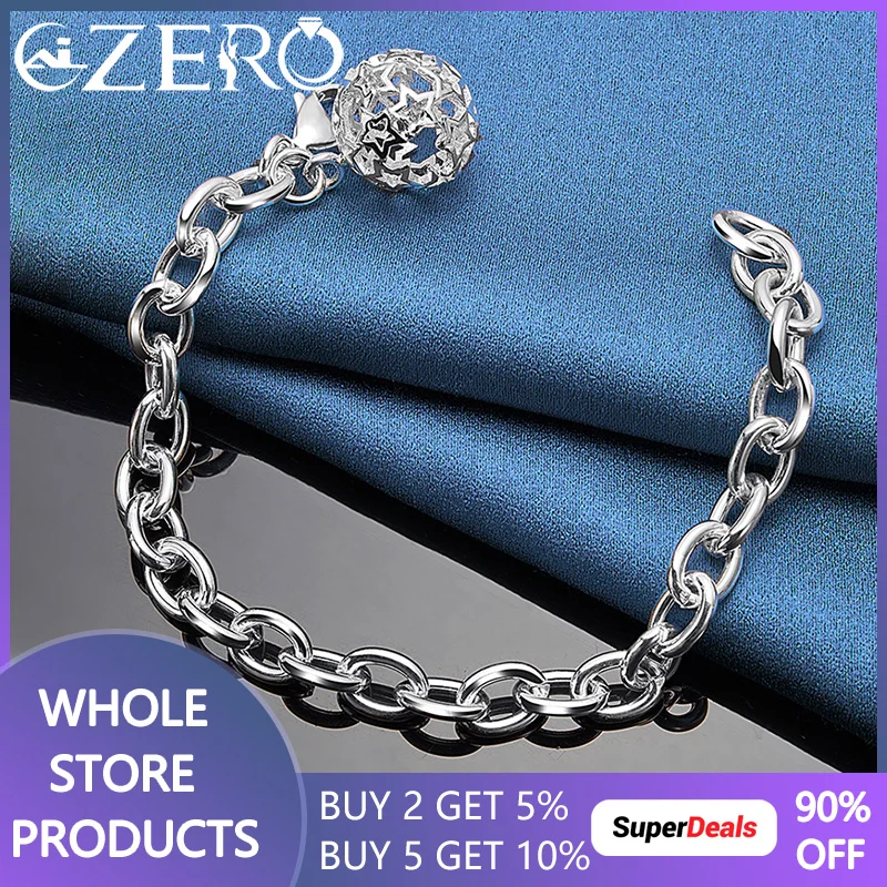 ALIZERO 925 Sterling Silver Hollow Ball Bracelet For Women Men Fashion Wedding Engagement Party Jewelry Gift
ALIZERO 925 Sterling Silver Hollow Ball Bracelet For Women Men Fashion Wedding Engagement Party Jewelry Gift