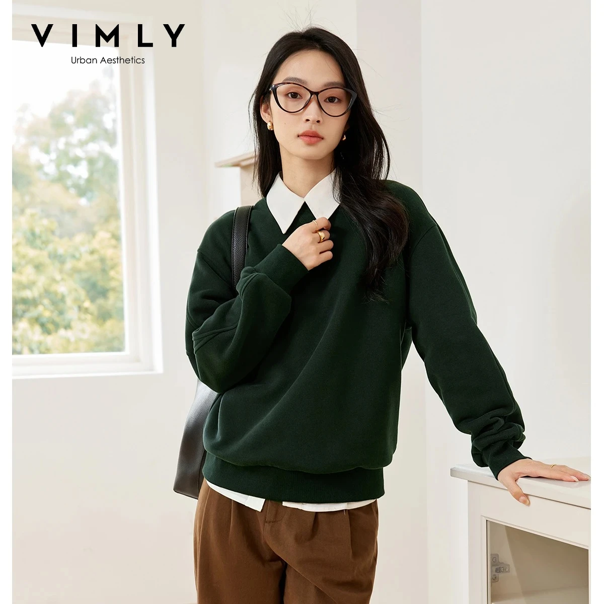 Vimly Knitted Sweatshirt for Women 2026 Spring Round Neck Long Sleeve Relaxed Fit Pullover Comfortable Versatile Solid Top M8775
Vimly Knitted Sweatshirt for Women 2026 Spring Round Neck Long Sleeve Relaxed Fit Pullover Comfortable Versatile Solid Top M8775