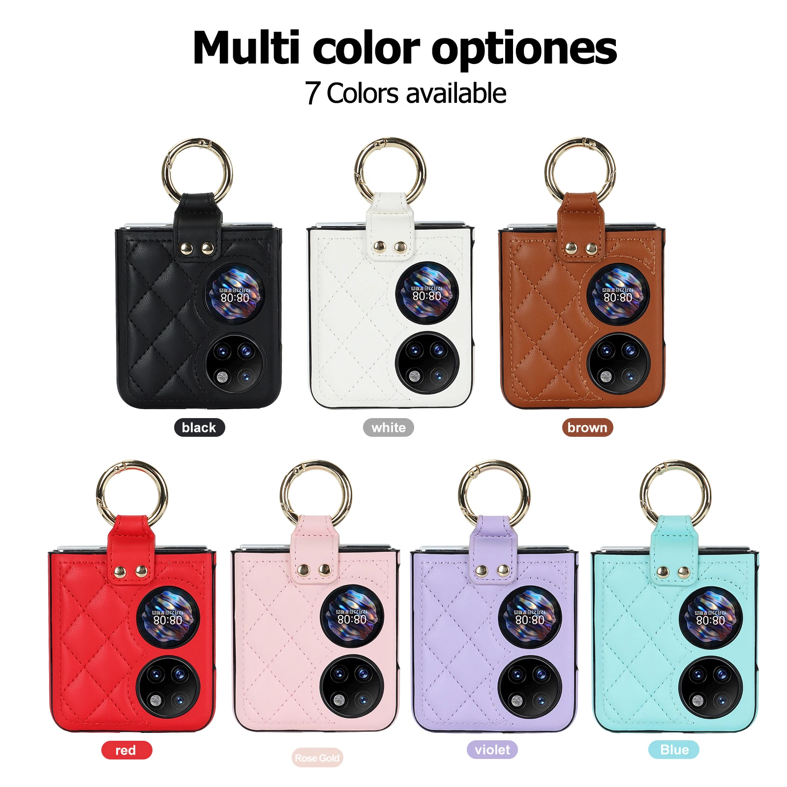 For Huawei p50 Pocket For Huawei Pocket 2 Luxury Soft PU Leather Hybrid Hard PC Shell Protective Phone Case with Ring Holder
For Huawei p50 Pocket For Huawei Pocket 2 Luxury Soft PU Leather Hybrid Hard PC Shell Protective Phone Case with Ring Holder