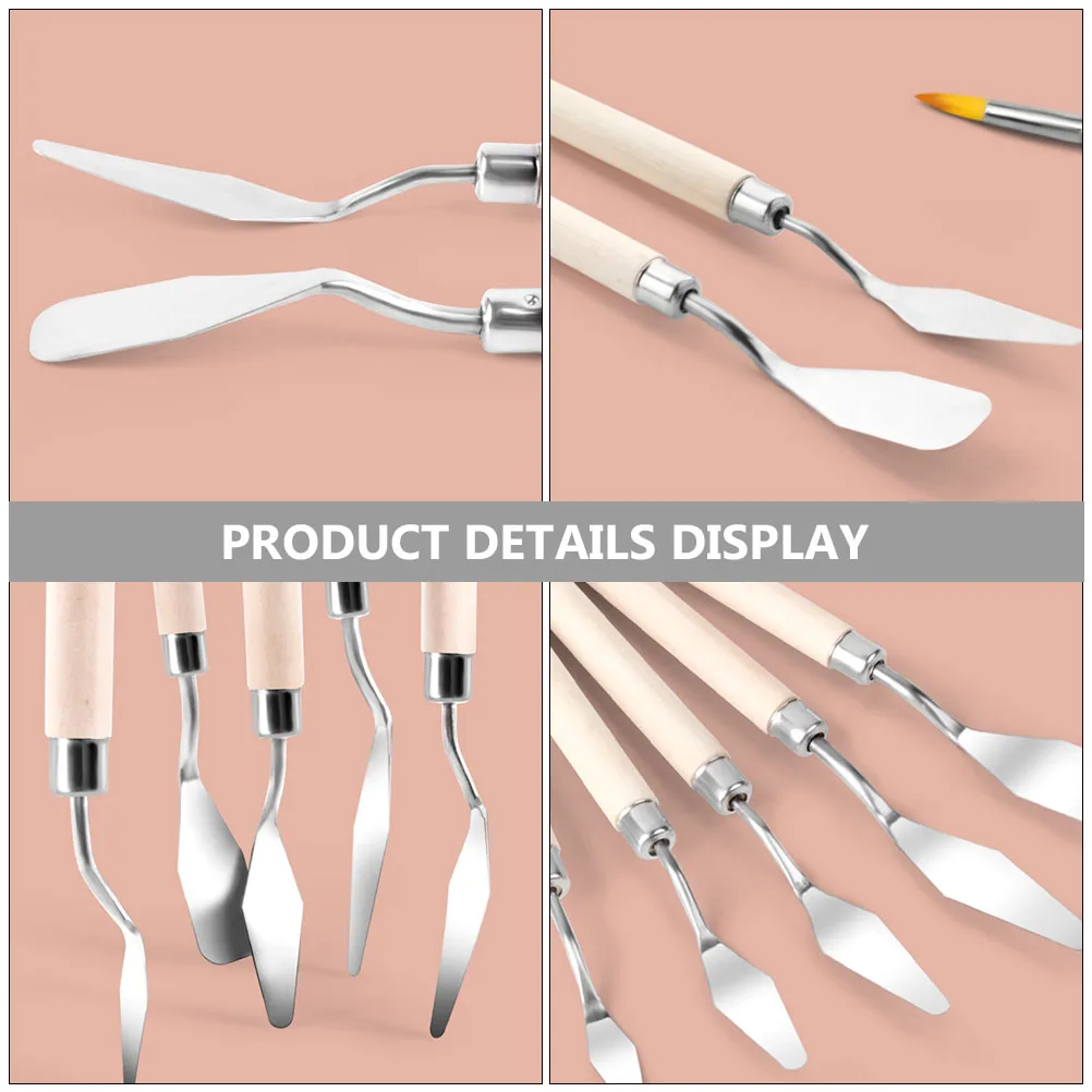 6pcs Oil Painting Spatula Set Stainless Steel Art Craft Scrapers Wood Handles High Quality Rust Resistant For Canvas Ceramics
6pcs Oil Painting Spatula Set Stainless Steel Art Craft Scrapers Wood Handles High Quality Rust Resistant For Canvas Ceramics
