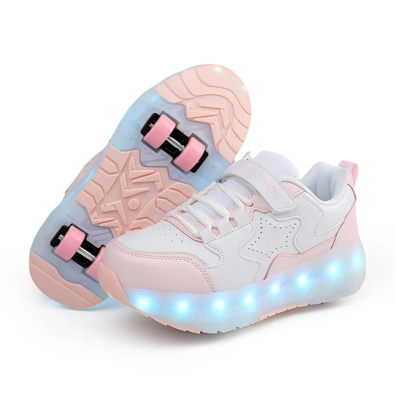 Kid Sneakers USB Charging Luminous Shoes 2026 New Outdoor Sport Roller Skates shoes Boys Girls Glowing Casual Roller Skates
Kid Sneakers USB Charging Luminous Shoes 2026 New Outdoor Sport Roller Skates shoes Boys Girls Glowing Casual Roller Skates