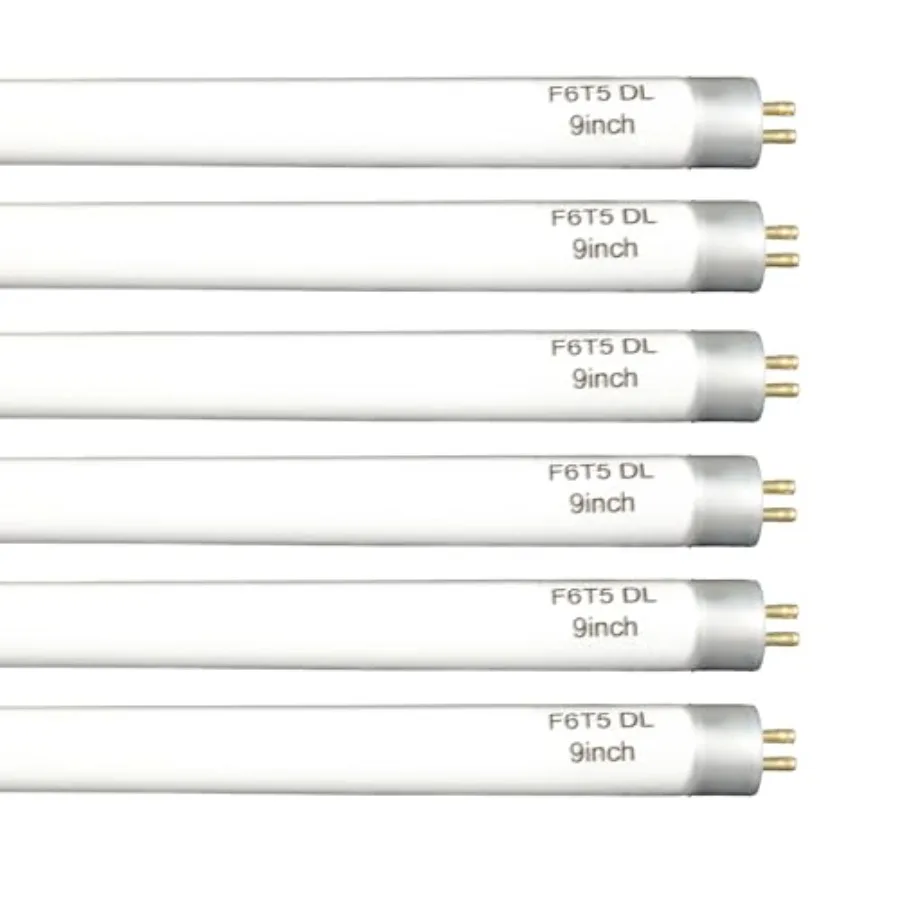 6 Pack F6T5/DL 6500K Fluorescent Light Bulb, F6T5/D 6W Day Light T5 Liner Tube, G5 Base Replacement for Camping Lanterns Lamp F
6 Pack F6T5/DL 6500K Fluorescent Light Bulb, F6T5/D 6W Day Light T5 Liner Tube, G5 Base Replacement for Camping Lanterns Lamp F