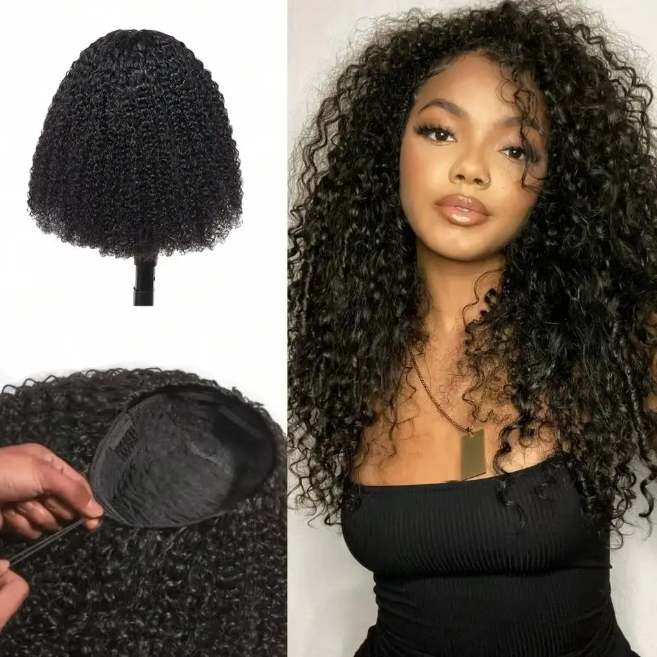 Kinky Curly 3 In 1 Human Hair Half Wig Natural Color Seamless For Women Glueless Deep Wave Drawstring Clip In Headband Wig
Kinky Curly 3 In 1 Human Hair Half Wig Natural Color Seamless For Women Glueless Deep Wave Drawstring Clip In Headband Wig