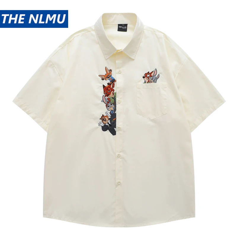 2025 Casual Short Sleeve Shirt Men‘s Harajuku Cartoon Embroidered Shirts Hip Hop Streetwear Button Up Blouse Tops
2025 Casual Short Sleeve Shirt Men‘s Harajuku Cartoon Embroidered Shirts Hip Hop Streetwear Button Up Blouse Tops