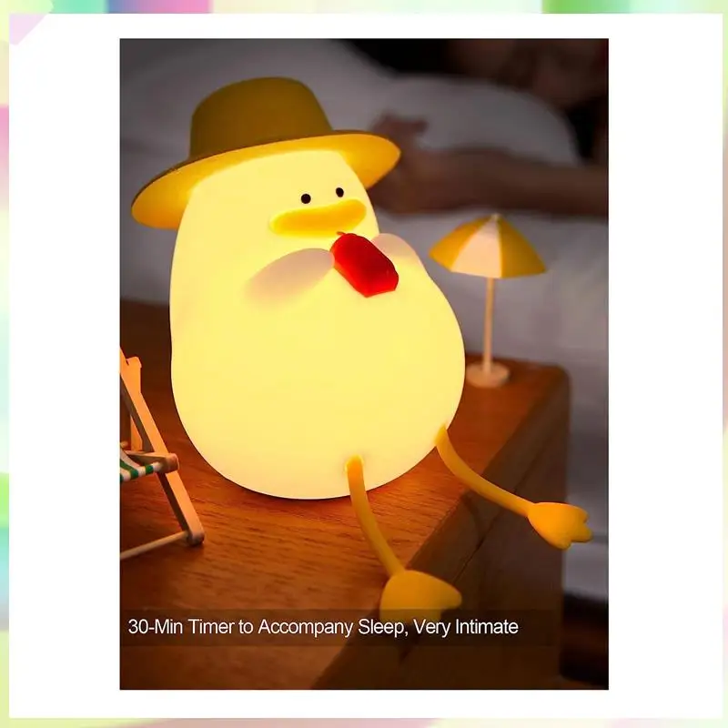B23B 1 шт., детский ночник Happy Duck, милая силиконовая лампа с регулируемой яркостью для успокаивающего сна A
B23B 1 шт., детский ночник Happy Duck, милая силиконовая лампа с регулируемой яркостью для успокаивающего сна A