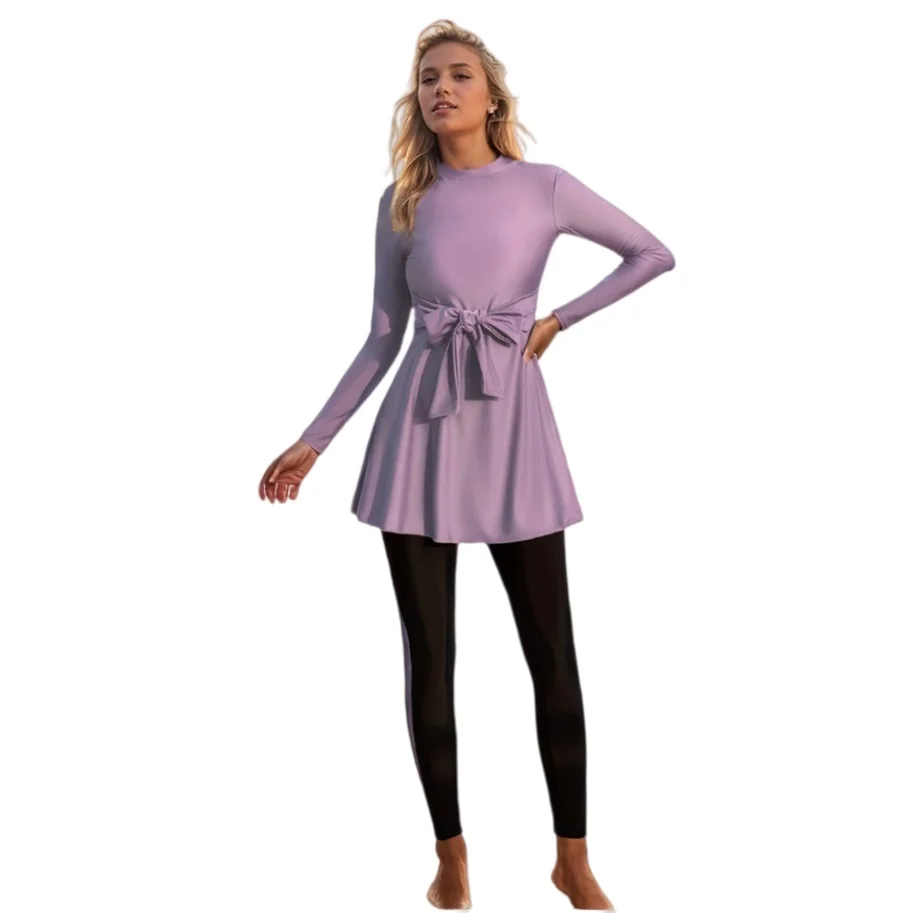 Women's Full Coverage Burkini Set - Modest Swimsuit Long Sleeve Tunic Top with Legging Bathing Suit Sport Beachwear
Women's Full Coverage Burkini Set - Modest Swimsuit Long Sleeve Tunic Top with Legging Bathing Suit Sport Beachwear