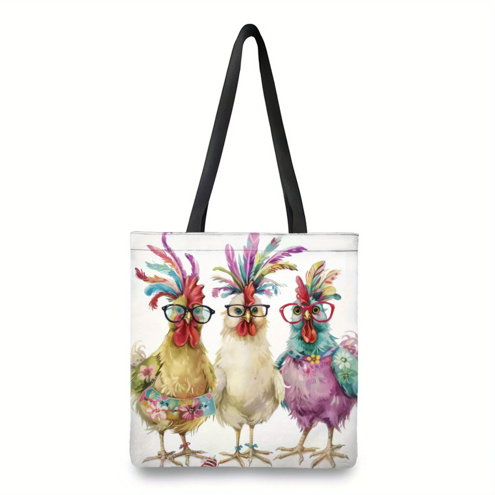 1 шт. Стильная сумка-тоут с мультяшным принтом курицы — легкая, уникальная модная сумка через плечо с животным принтом для женщин
1 шт. Стильная сумка-тоут с мультяшным принтом курицы — легкая, уникальная модная сумка через плечо с животным принтом для женщин