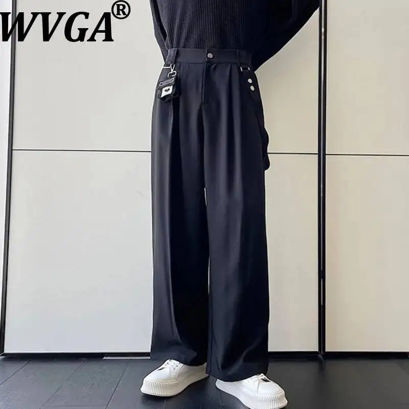 WVGA Spring Autumn New Men Korean Style Draped Suit Pants Trendy Versatile Straps Niche Chic Casual Floor-length Trousers W24636
WVGA Spring Autumn New Men Korean Style Draped Suit Pants Trendy Versatile Straps Niche Chic Casual Floor-length Trousers W24636