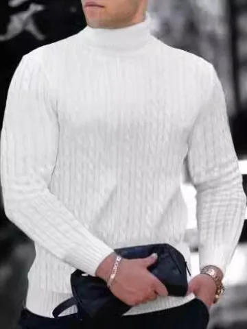 Men's High Ne Pullover Sweater Twist Knit Casual Long Sve Top Comfortable Midweight Fiber Blend Medium Gauge Knitwear
Men's High Ne Pullover Sweater Twist Knit Casual Long Sve Top Comfortable Midweight Fiber Blend Medium Gauge Knitwear