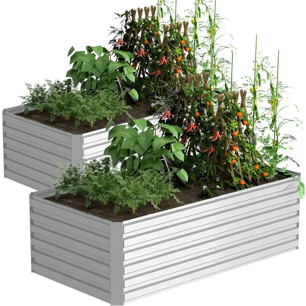 Hot-sellingFOOWIN 2pcs 8x4x2ft Galvanized Raised Garden Bed, Planter Raised Garden Boxes Outdoor, Large Metal Raised Beds for Ga
Hot-sellingFOOWIN 2pcs 8x4x2ft Galvanized Raised Garden Bed, Planter Raised Garden Boxes Outdoor, Large Metal Raised Beds for Ga