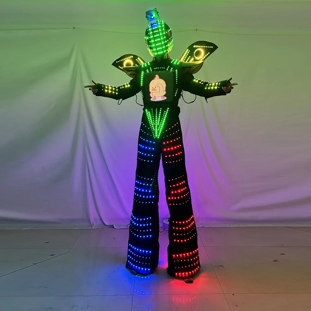 LED Robot Costume Stilts Robot Lumilous Party Event Entertainment Show Performance Vivid LED Costume
LED Robot Costume Stilts Robot Lumilous Party Event Entertainment Show Performance Vivid LED Costume