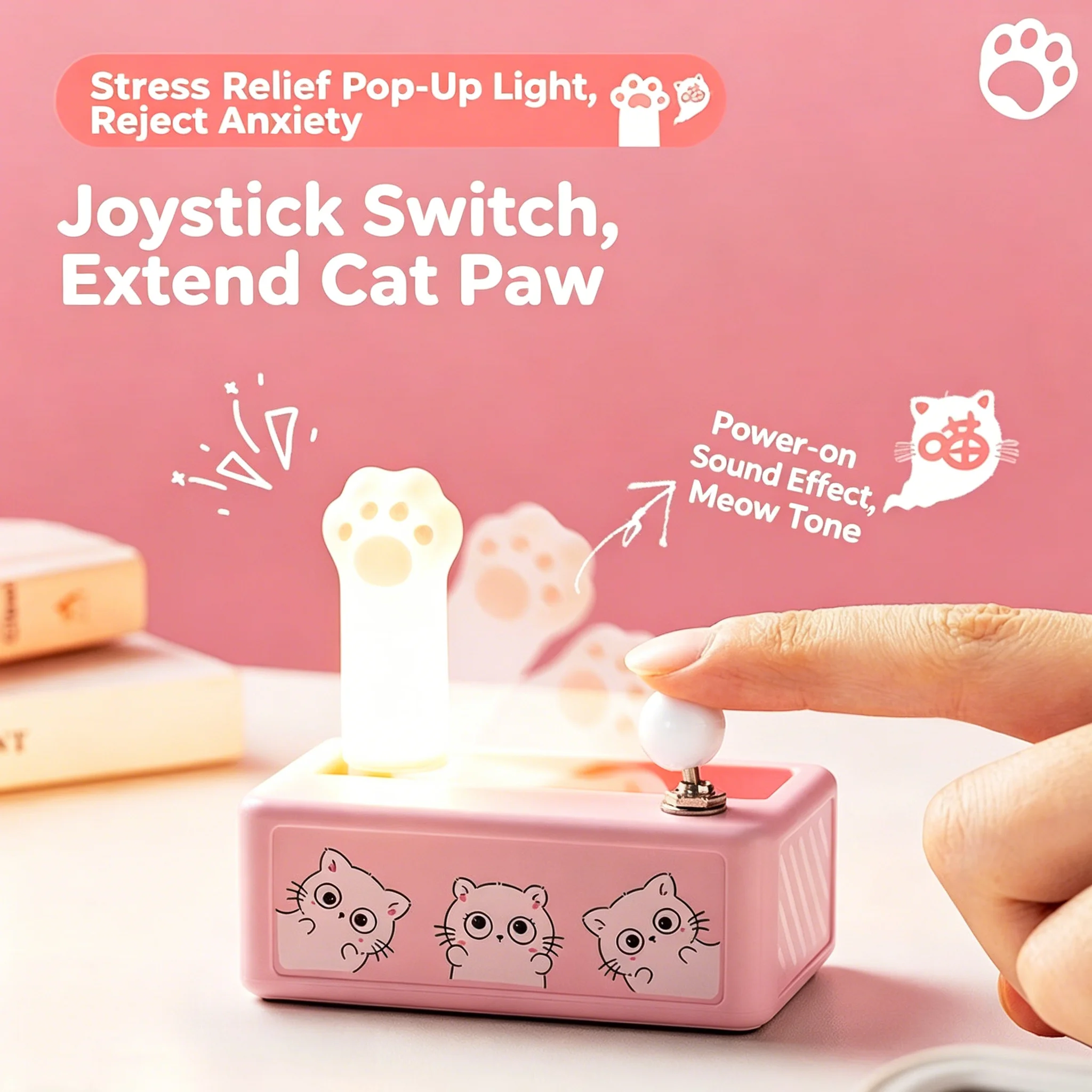 Magnetic Jump Cat Paw Night Light USB Charging Cute Meow Startup Sound Portable Desktop Ornament Bedroom Relaxing Night Lamp
Magnetic Jump Cat Paw Night Light USB Charging Cute Meow Startup Sound Portable Desktop Ornament Bedroom Relaxing Night Lamp