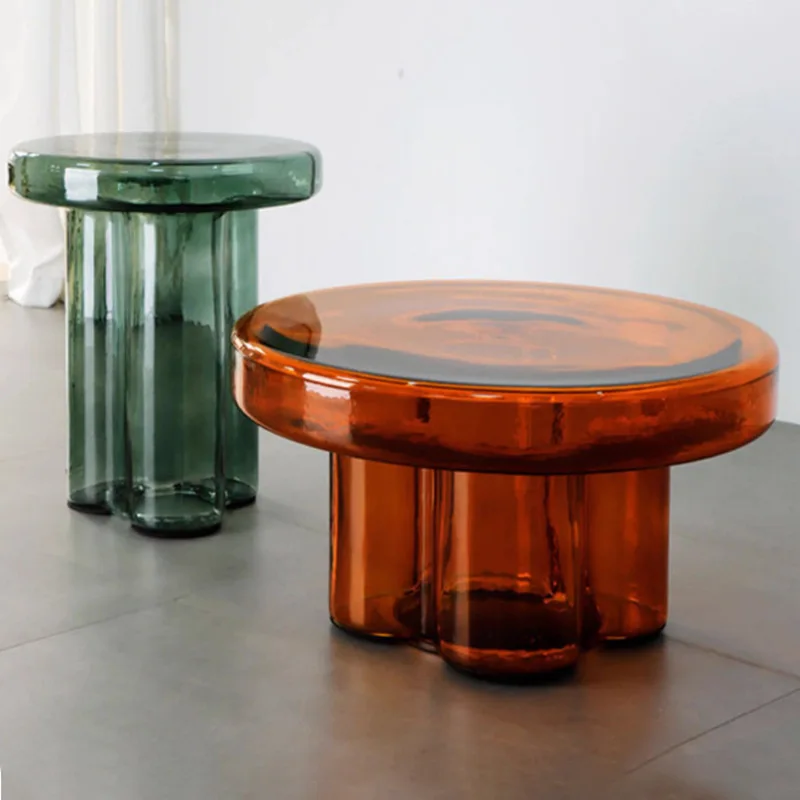Nordic light luxury art fiberglass coffee table combination round edge table
Nordic light luxury art fiberglass coffee table combination round edge table